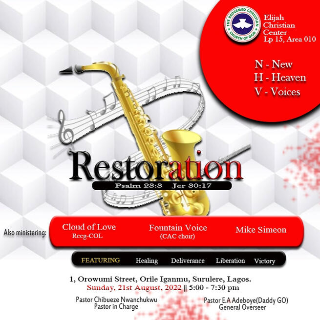 Church program flyer